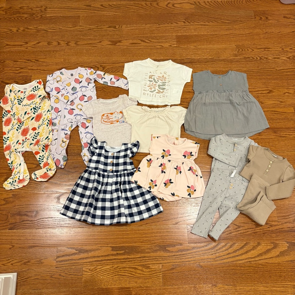 3-6mo set, girls, lightweight